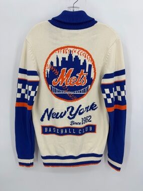 Anthropologie NWT The Wild Collective MLB NY Mets Cardigan Cotton Size XS